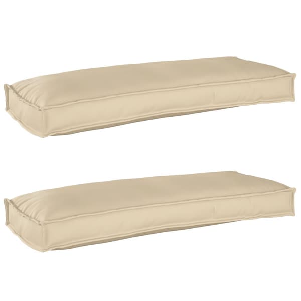 Pallkuddar för Bänk 2 stk Beige 100x40x8 cm Oxfordtyg