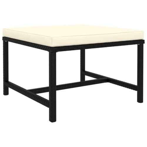 Fotpall till modulsoffa med dyna svart konstrotting