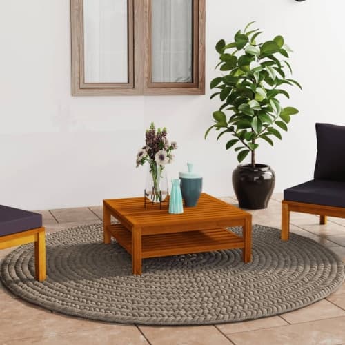 Soffbord 65x65x35 cm massivt akaciaträ