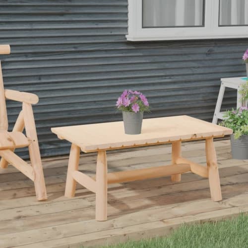 Soffbord 90x50x41 cm massivt granträ