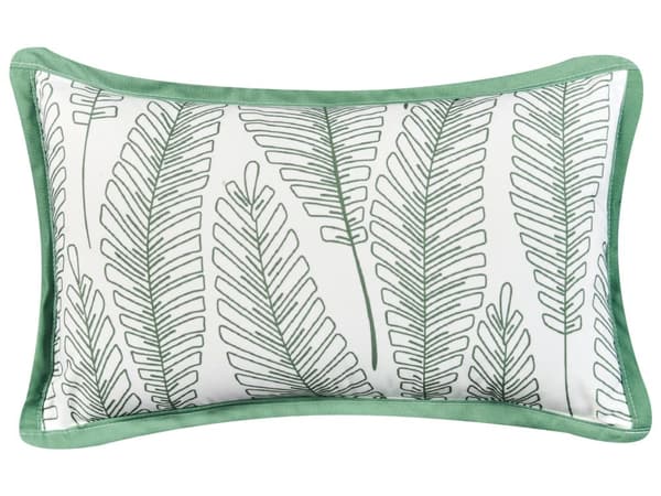 Sett med 2 uteputer Grønn Polyester 30 x 50 cm Bladmønster Vanntett og UV-bestandig putetrekk Hage Pynteputer
