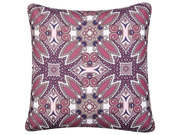 Sett med 2 uteputer Lilla Polyester 45 x 45 cm Mønster Vanntett og UV-bestandig putetrekk Hage Pynteputer