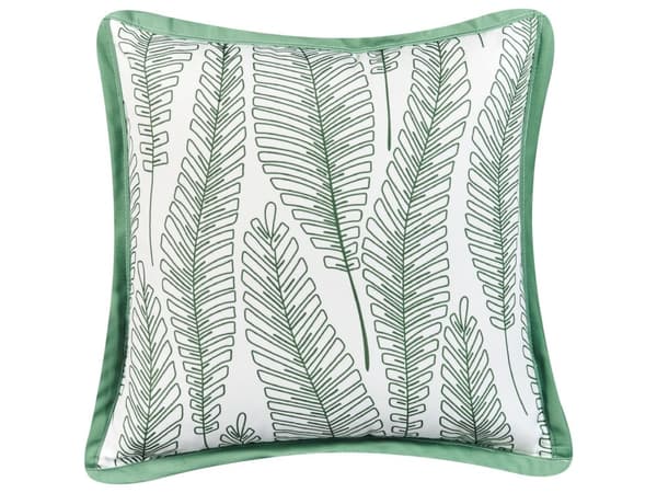 Sett med 2 uteputer Grønn Polyester 45 x 45 cm Bladmønster Vanntett og UV-bestandig putetrekk Hage Pynteputer