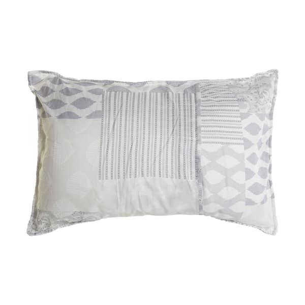 Kudde DKD Home Decor Beige Grå Polyester Patchwork 60 x 10 x 40 cm