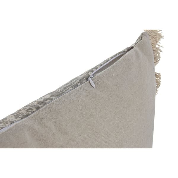 Kudde Home ESPRIT Grå Naturell Boho 45 x 8 x 45 cm