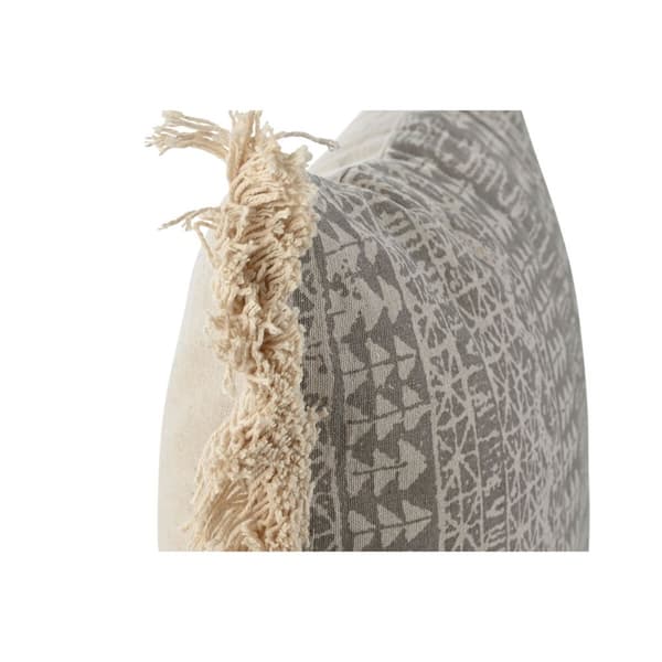 Kudde Home ESPRIT Grå Naturell Boho 45 x 8 x 45 cm