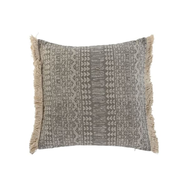 Kudde Home ESPRIT Grå Naturell Boho 45 x 8 x 45 cm