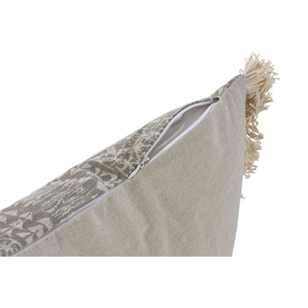 Kudde Home ESPRIT Grå Naturell Boho 50 x 8 x 30 cm