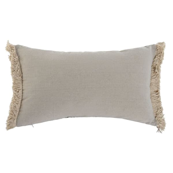 Pute Home ESPRIT Grå Naturell Boho 50 x 8 x 30 cm