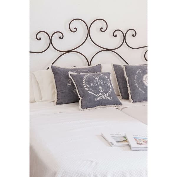 Pude DKD Home Decor Blå Hvid Frynse Middelhavet Marine 45 x 10 x 45 cm (2 enheder)