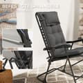 Miniatyrbild 7 av 10: Rootz 2 bit solstolsuppsättning - Garden Lounger kuddar - klädda kuddar - vattenavvisande, fade -resistent - 50x116x5 cm - grå