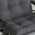 Miniatyrbild 9 av 10: Rootz 2 bit solstolsuppsättning - Garden Lounger kuddar - klädda kuddar - vattenavvisande, fade -resistent - 50x116x5 cm - grå