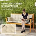 Miniatyrbild 7 av 10: Rootz Outdoor Pillow Set-Garden Cushion-Swing Seat Pad-Splash-avvisande komfort-180 cm x 110 cm x 8 cm-brun och svart