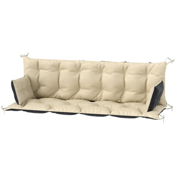 Rootz Outdoor Pillow Set-Garden Cushion-Swing Seat Pad-Splash-avvisande komfort-180 cm x 110 cm x 8 cm-brun och svart