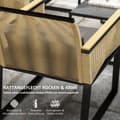 Miniatyrbild 7 av 10: Rootz 4 -delat rotting trädgårdsuppsättning - balkongmöbler - väderbeständig soffa set - komfort kuddar - 116 cm x 71 cm x 78 cm