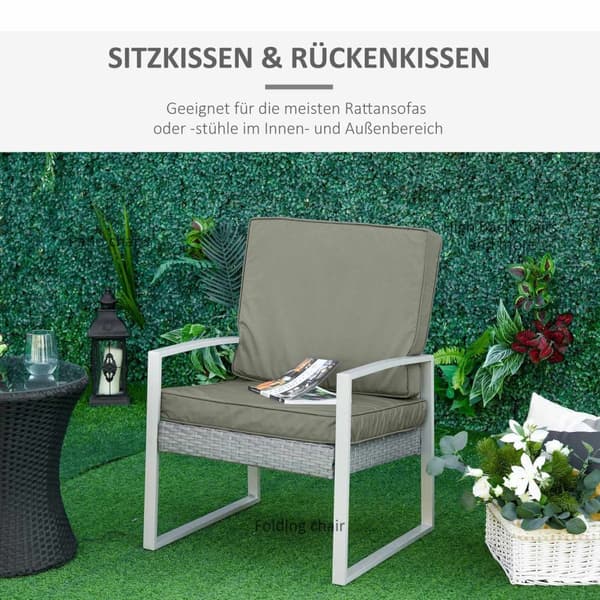 Rootz 2 -stykke sædepude sæt - stolpude - polstring pude - behagelig siddepladser - 56 cm x 52 cm x 7 cm