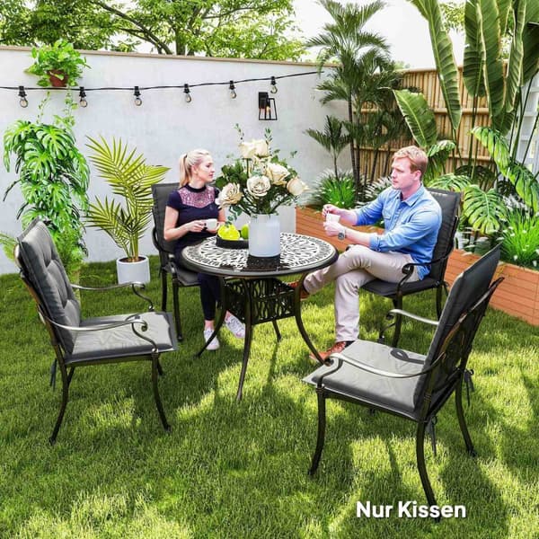 Rootz 4 -bits sittdyna set - stol kuddar - utomhuskuddar - hudvänlig och UV -resistent - 108 cm x 50 cm x 5 cm