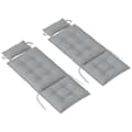 Miniatyrbild 1 av 10: Rootz 2 Piece Sun Lounger Edition - Garden Lounger Pads - Klädda kuddar - Vattenavvisande - 50 cm x 116 cm x 5 cm, grå