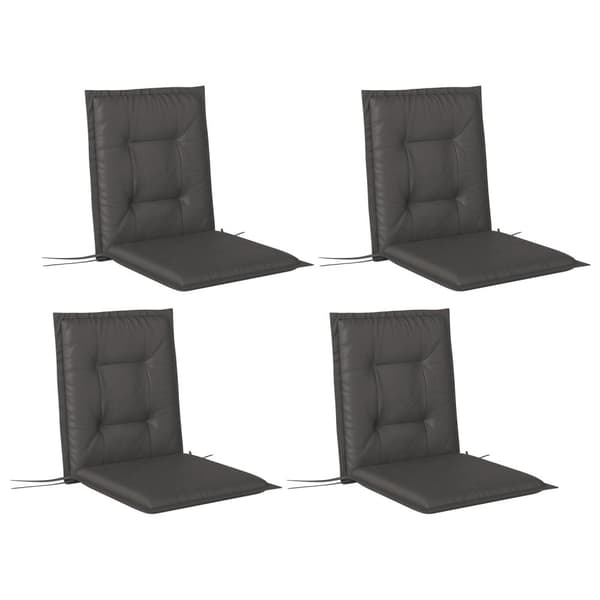 Rootz 4pc -tuolin tyynyjoukko - istuinkansi - ulkotyyny - UV- ja vesiresistentti - 108 cm x 50 cm x 5cm - harmaa