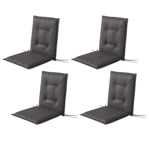 Rootz 4pc -tuolin tyynyjoukko - istuinkansi - ulkotyyny - UV- ja vesiresistentti - 108 cm x 50 cm x 5cm - harmaa