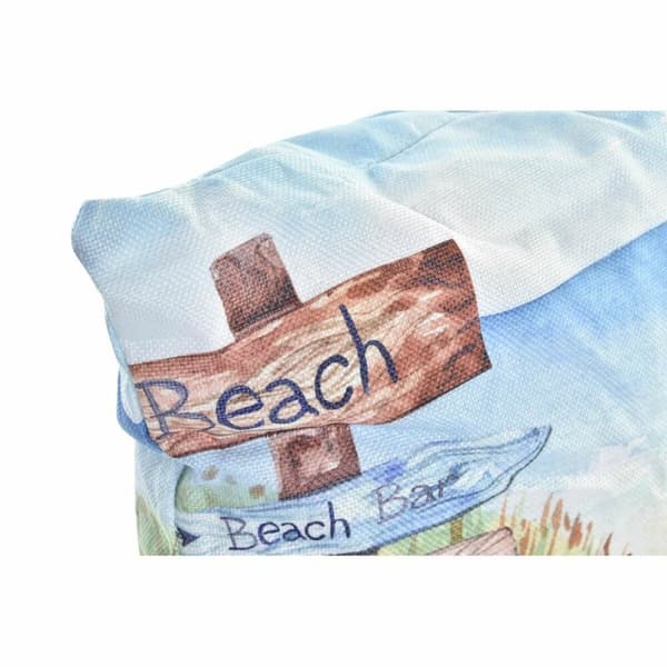 Kudde DKD Home Decor Strand Polyester Aluminium Multicolour Medelhavs (45 x 10 x 45 cm) (2 antal)