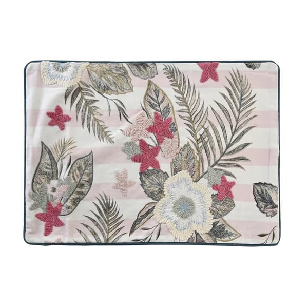 Kuddfodral DKD Home Decor 60 x 1 x 40 cm Rosa Grön Tropiskt