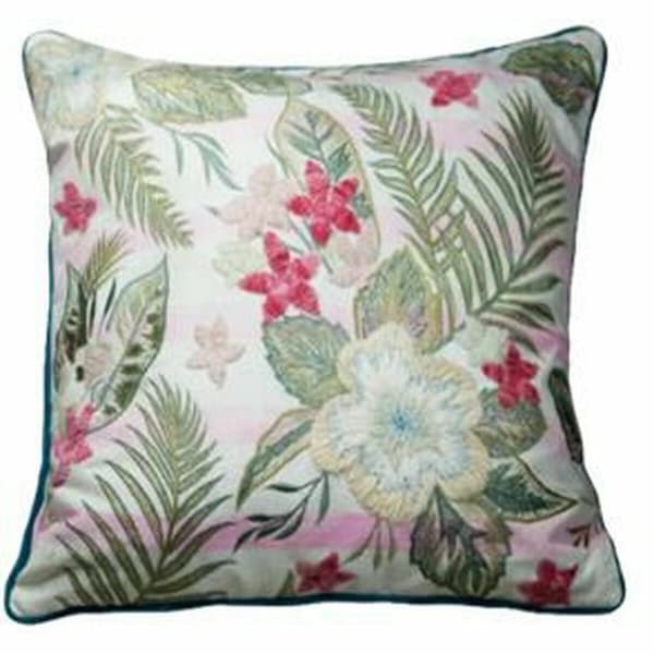 Kuddfodral DKD Home Decor 60 x 1 x 40 cm Rosa Grön Tropiskt