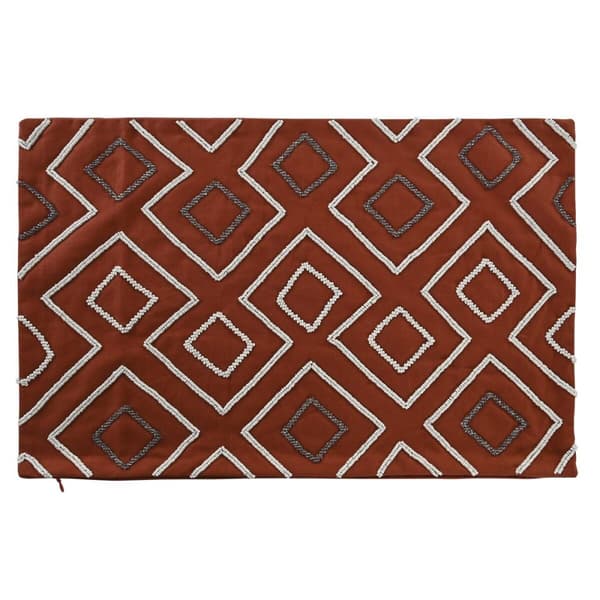 Kuddfodral DKD Home Decor 60 x 1 x 40 cm Terrakota n Geometrisk