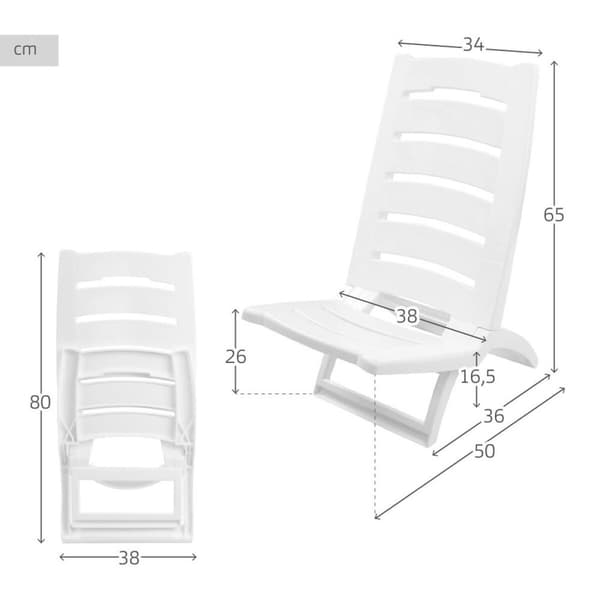 Hopfällbar Stol Aktive 38 x 65 x 36 cm (4 antal)