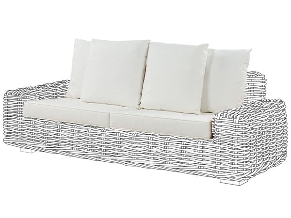 Putetrekk til Hagesofa i Hvit Polyester Stoff Sofa Seterygg Putetrekk til Utendørssofa