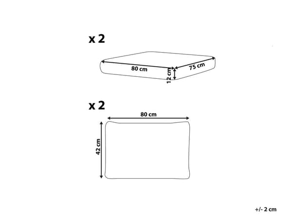 Sett med Putetrekk til Hagesofa i Hvit Polyester Stoff Sofa Seterygg Putetrekk til Utesofa