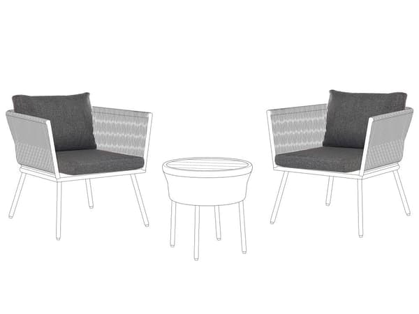 Utendørs putetrekk til hagemøbler Mørkegrå UV-bestandig stoff Glidelås Minimalistisk design Stolputer Putevar Kafésett