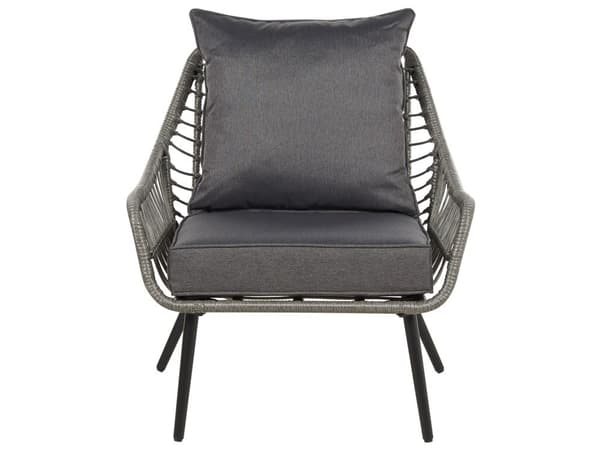 Utendørs putetrekk til hagemøbler Mørkegrå UV-bestandig stoff Glidelås Minimalistisk design Stolputer Putevar Kafésett