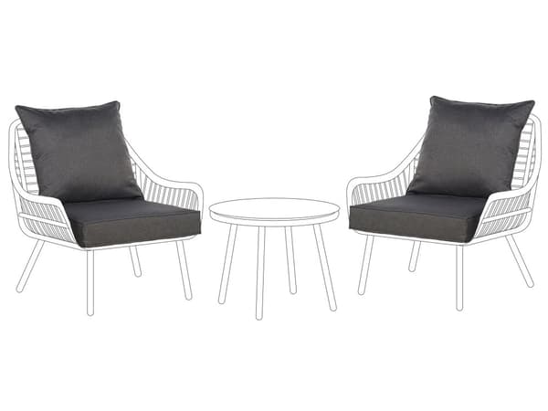 Utendørs putetrekk til hagemøbler Mørkegrå UV-bestandig stoff Glidelås Minimalistisk design Stolputer Putevar Kafésett