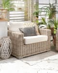 Miniatyrbilde 2 av 6: Sett med Putetrekk til Lenestol for Utebruk Hvitt Polyester Stoff Sofa Seterygg Putetrekk
