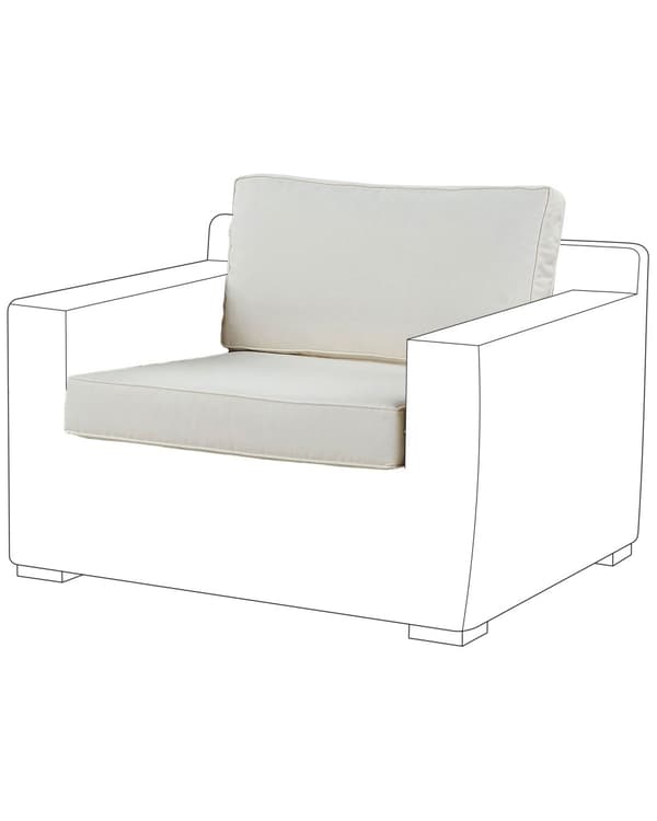Sett med Putetrekk til Lenestol for Utebruk Hvitt Polyester Stoff Sofa Seterygg Putetrekk