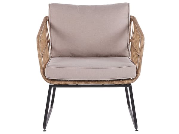 Utendørs putetrekk til hagemøbler Beige UV-bestandig stoff Glidelås Minimalistisk design Stolputer Putevar