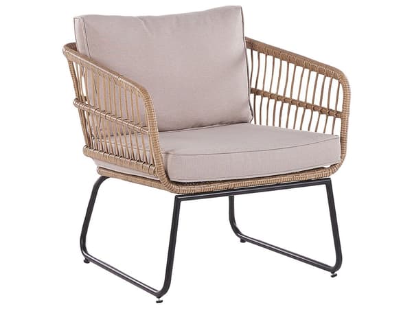 Utendørs putetrekk til hagemøbler Beige UV-bestandig stoff Glidelås Minimalistisk design Stolputer Putevar