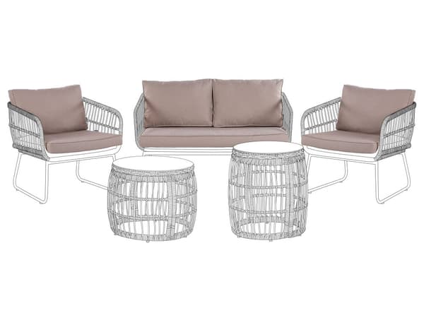 Utendørs putetrekk til hagemøbler Beige UV-bestandig stoff Glidelås Minimalistisk design Stolputer Putevar