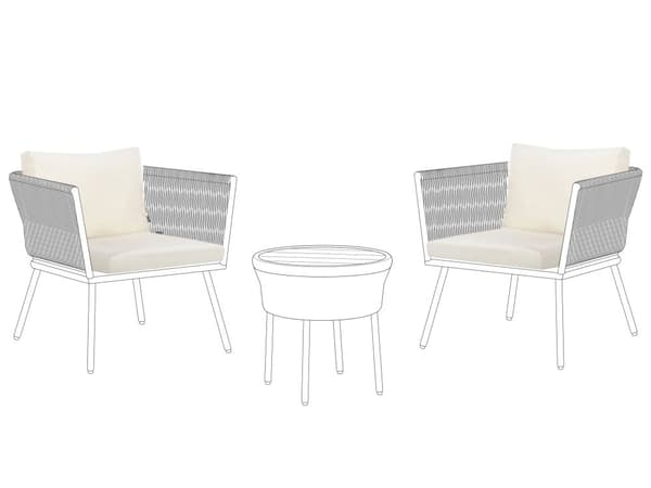 Utendørs putetrekk til hagemøbler Lys beige UV-bestandig stoff Glidelås Minimalistisk design Stolputer Putevar Kafésett