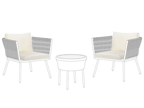 Utendørs putetrekk til hagemøbler Lys beige UV-bestandig stoff Glidelås Minimalistisk design Stolputer Putevar Kafésett
