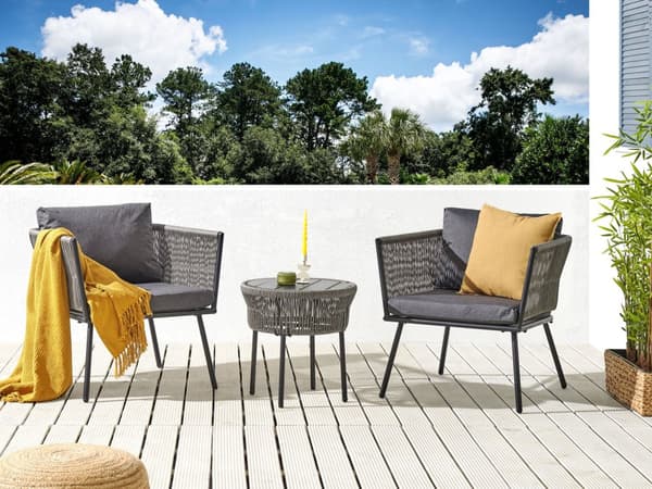 Utendørs putetrekk til hagemøbler Grå UV-bestandig stoff Glidelås Minimalistisk design Stolputer Putevar Kafésett