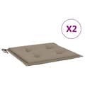 Miniatyrbild 2 av 2: Stolsdynor 2 st taupe 50x50x3 cm oxfordtyg