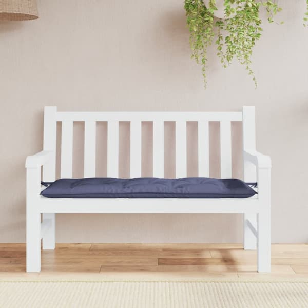 Bänkdyna för trädgården marinblå 120x50x7cm oxfordtyg