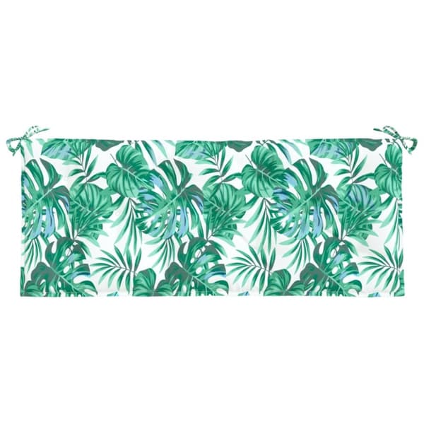 Bänkdyna för trädgården bladmönster 120x50x7cm oxfordtyg