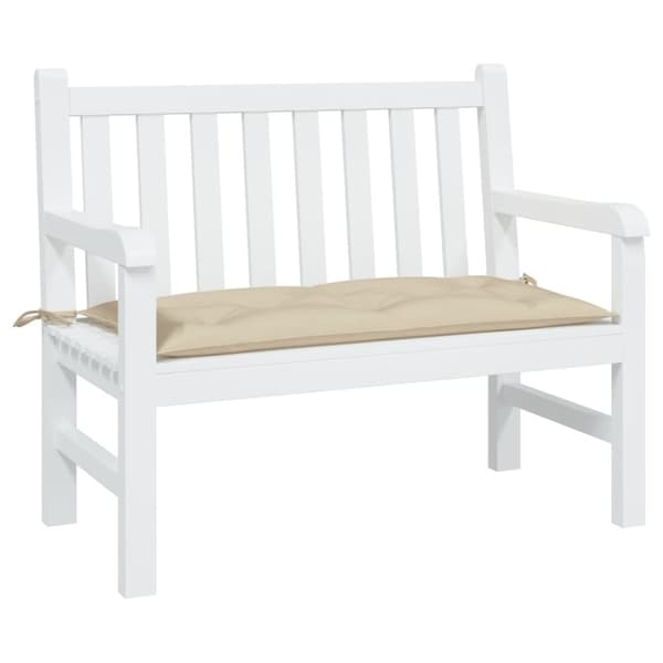 Bänkdyna för trädgården beige 100x50x7 cm oxfordtyg