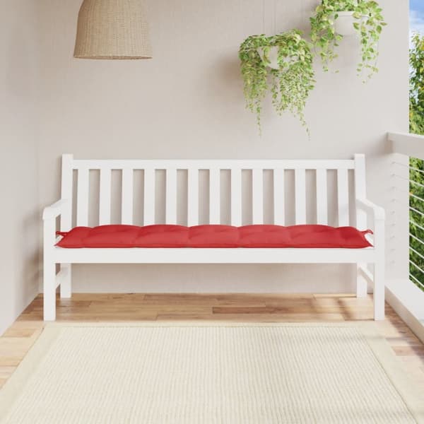 Bänkdyna för trädgården röd 180x50x7 cm oxfordtyg