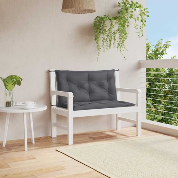 Bänkdyna för trädgården antracit 100x(50+50)x7 cm oxfordtyg