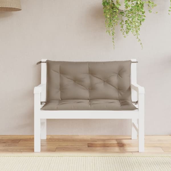 Bänkdynor för trädgården 2st taupe 100x50x7cm oxfordtyg