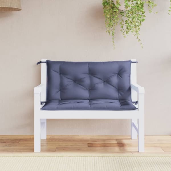 Bänkdynor för trädgården 2st marinblå 100x50x7cm oxfordtyg